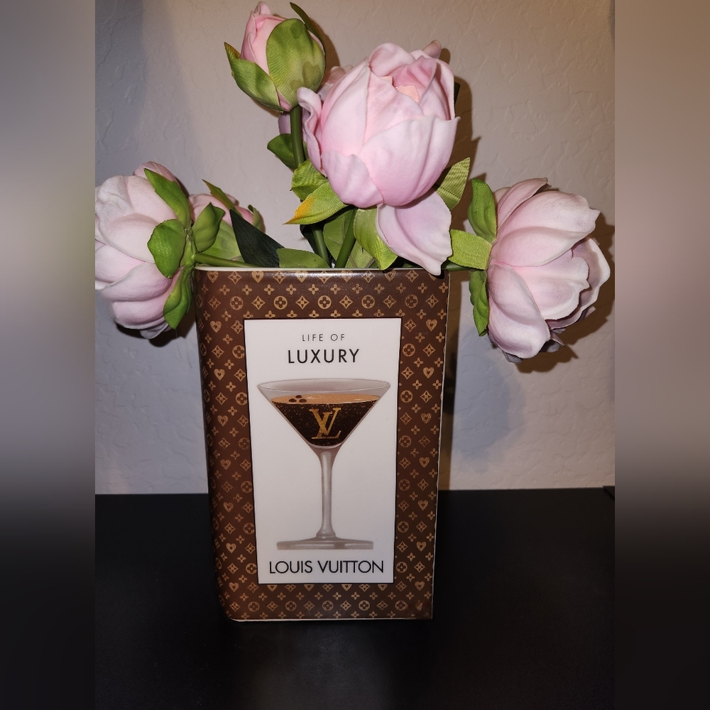 Glam Ceramic Logo VASE Book MADE IN USA Vase Only - Picture 4 of 12